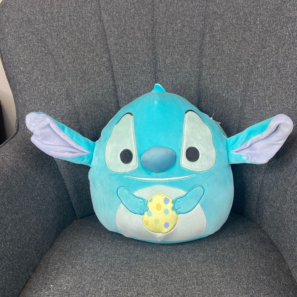 Squishmallows Disney 10" Pastel Stitch Holding Egg Plush Toy - NWT